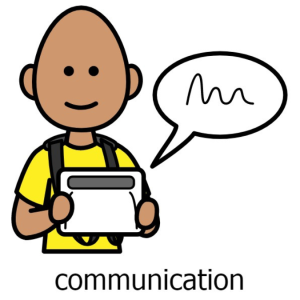 Communication board image for "communication"