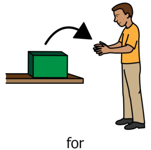 Communication board image for "for"