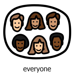 Communication board image for "everyone"