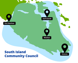 Map of the South Island Community Council